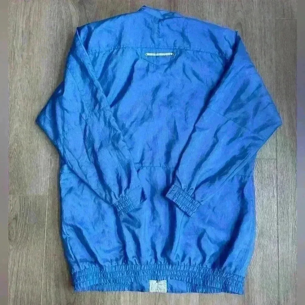 Vintage 90s Current Seen Womens Jacket Windbreaker Blue Button Up M (Runs Large) - Picture 2 of 13